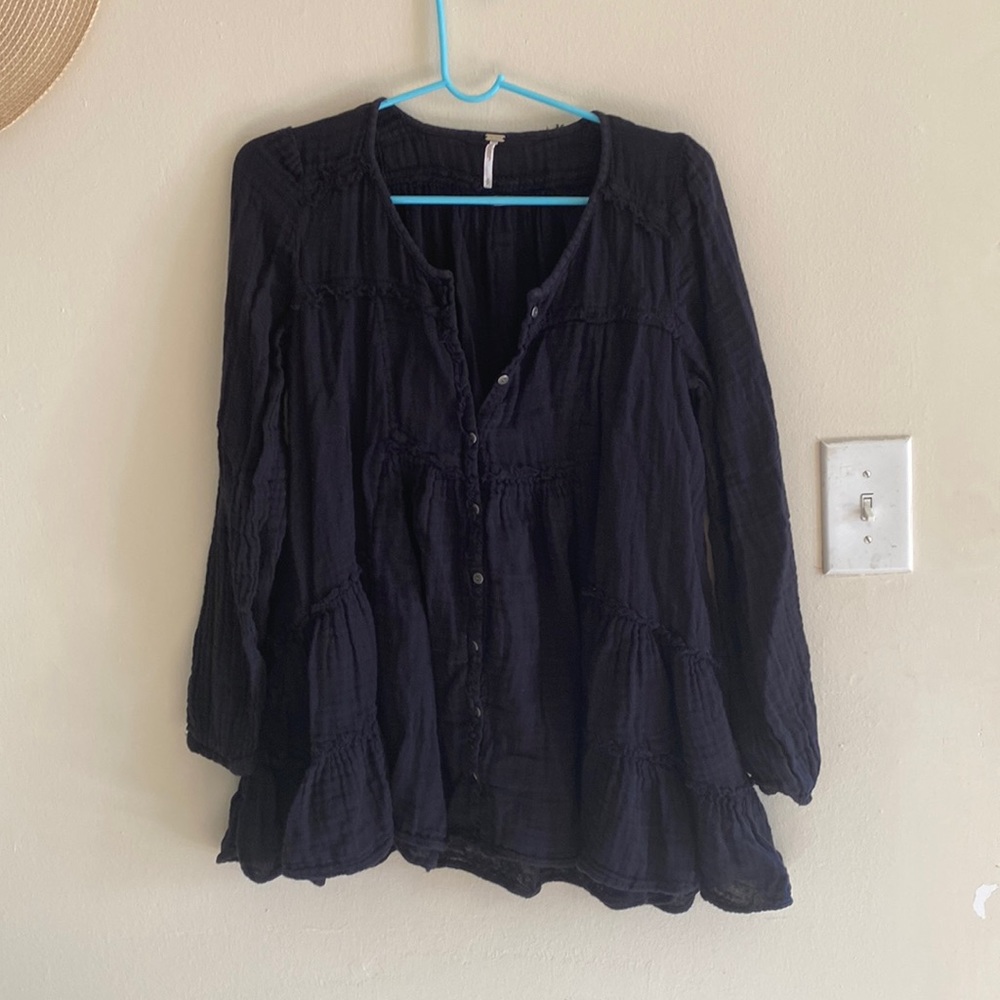 Free people flowy tunic blouse size small